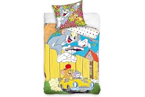 AC-Déco Tom & Jerry Children's Bed Linen 135 x 200 cm Multi-Coloured