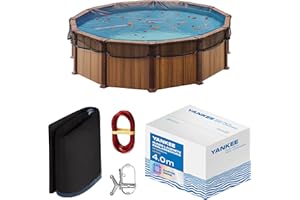 YANKEE POOL PILLOW Yankee - Runde Pool Laubschutznetz 460 cm, 0,4 cm Masche, Schutznetz für Aufstellpools, hält Blätter & Schmutz fern, reißfeste Anti-Verstopfungs-Mesh