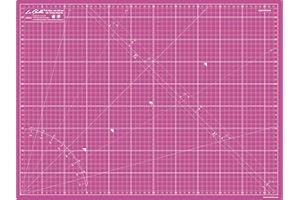La Canilla ® - Selbstheilende Schneidematte A2 (60x45cm) Zentimeter und Zoll (beidseitig Bedruckt) 5 Schichten Recycling-PVC für Nähen, Basteln und Patchworken - Professionell Cutting Mat (Rosa)