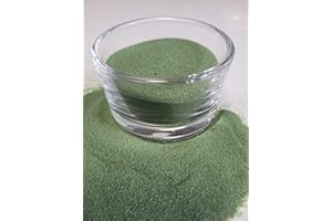 Deko-JunKies Sabbia Decorativa per bricolage, Sabbia di Quarzo fine (Verde Oliva)