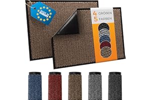 TIMELEOS Paillasson avec très Forte Absorption de la saleté et de l'humidité - Imperméable et Lavable - Résistant - Gris (80_x_120_cm, Beige)