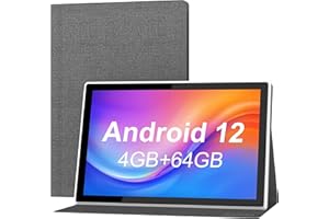 BYYBUO 10.1 inch Android 12 Tablet with Protect Case, Octa-Core 2.0 GHz Processor, New Upgrade 7000mAh, 4+64GB, Expand to 512GB, 1920x1200 Full HD Tablets Prime 10 Inch