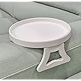 Emoson Sofa Armrest Clip Tray, Side Table for Remote Controls/Drinks/Gamepads Holder (White)