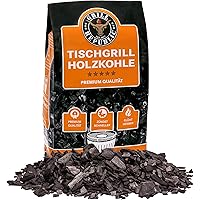 Grill Republic Tischgrill-Kohle 2,5kg / 100% reine Buchenholzkohle für rauchfreie Tischgrills wie den Lotusgrill