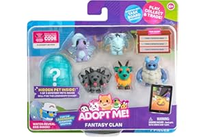 ADOPT ME! Multipack Adopte-moi ! Fantasy Clan, vague 2 - Animal mystère - Meilleur jeu en ligne - Jouets pour enfants amusants à collectionner mettant en vedette tes animaux Adopte-moi ! préférés, 6 ans et plus