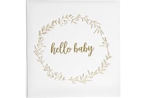 Kate & Milo Linen Baby Book, First 5 Years Memory Book, Newborn Milestone Journal, Baby Boy and Baby Girl Keepsake, White and Gold