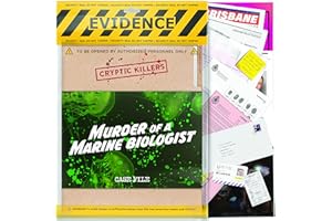 CRYPTIC KILLERS Gioco irrisolto omicidio misterioso,Cold Case Files Investigation,CRIPTIC KILLER,Indizi detective,prove,Risolvere il crimine, appuntamenti serali e gruppi di partito,"Omicidio di un biologo marino"
