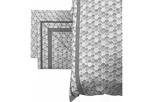 SPIGA LA TUA CASA CON STILE Completo Lenzuola Matrimoniali in Cotone, 100% Cotone, Stampe Moderne, Lenzuolo con Angoli, Lenzuolo Piatto e Federa, Varie Misure (FOGLIE GRIGIO, Una piazza e mezzo)