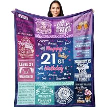 Joyloce Decke Zum 21. Geburtstag – 152 X 127 Cm, Flanell-Fleece, Perfekt Als Geschenk Für 21-jährige Frauen