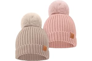 KeaBabies 2-Pack Gorra de bebé niña, niño - Dulce Gorra de bebé recién Nacido, Suave y cómodo Niños, Gorra de bebé niños, Gorra de Invierno bebé, Gorra de bebé niños otoño, Gorra de niño