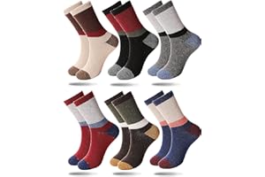 SANDSUCED Kinder Merino Wollsocken Thermosocken Warme Wintersocken Dicke Wandersocken Winter Kindersocken für Mädchen Jungen 6 Paar