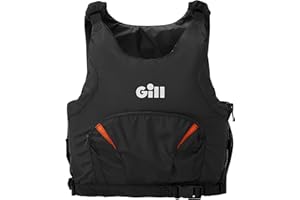 Gill Junior Pro Racer Side Zip 50N Kayak Dinghy Sailing PFD Buoyancy Aid para Deportes acuáticos - Negro Naranja - Unisex