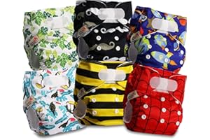 LITTLES & BLOOMZ Littles and Bloomz Baby pieluszka wielokrotnego użytku kieszonkowa pieluszka pielucha, standardowy haczyk, 6 pieluszek, FLV2-0609