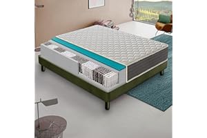 MATERASSI E DOGHE Materassiedoghe - Materasso 800 Molle Insacchettate Indipendenti - Alto 30 cm - 5 cm Memory Foam - Ortopedico - Ergonomico - 100% Made in Italy (160x190 cm)