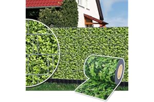 Plantiflex Sichtschutz Rolle 35m Blickdicht PVC Zaunfolie Windschutz für Doppelstabmatten Zaun (Buchsbaum)