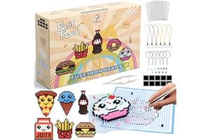 La Manuli Perles à Repasser Set 4000 Pièces, 10 Couleurs, DIY Bricolage Enfants, Bijoux, Pendentifs, Ornements de Réfrigérateur, Kit de Création Amusant avec Motifs Variés