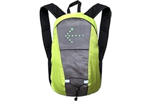 LEDWARNING Sac à dos 15L à Leds réfléchissant avec Signalisation de Direction pour Vélo et Trottinette. Télécommande et USB rechargeable. Vendeur français et stock en France