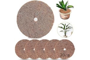 JIASHA Tapis De Coco Plantes,6 Pièces Disque de paillage,Tapis De Noix De Coco Disque De Protection Plante Protection Hivernale Coco,Protection d'hiver pour Plantes en Pot