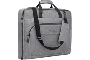 MODOKER Umwandelbare Kleidersäcke mit Schultergurt, Anzug-Kleidersäcke für Herren, Reisen, grau