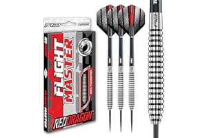 RED DRAGON Blue Fin: 26g Flightmaster - Fléchettes, ailettes et tiges en tungstène à Pointe en Acier