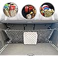Rear Seat Envelope Style Automotive Elastic Trunk Mesh Cargo Net for BMW X3 Accessories 2017-2025 - Premium Trunk Organizers and Storage - Luggage Net for Crossover - Best Car Organizer for BMW X3