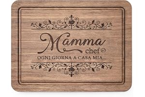 NIYEWSOR Regalo Festa della Mamma per Mamma, Tagliere in Legno Premium Regalo per Mamma, Regalo Mamma Compleanno, Idee Regalo per Mamma 28 x 21 x 1.2 cm
