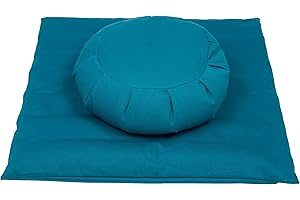 Handelsturm Meditationsset mit Füllung aus Buchweizenspelz (Zafu + Zabuton)