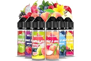 ‎BELISSIA Belissia Shake and Make Set Greatest Hits - 6x10ml hochdosiertes Lebensmittelaroma + 120ml Schüttelflasche - Für Backen, Speisen, Getränke, Shakes, DIY & Raumduft - Vegan, ohne Zusatzstoffe