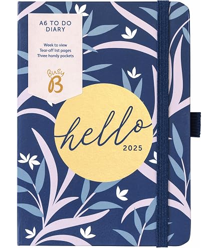 Agenda Semainier 2026 Busy B A6 - Planificateur Compact Avec Listes, Poches, Couverture Grise Dorée