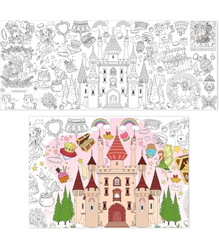 Tovaglia Di Natale Da Colorare Per Bambini: Gigante 240x135 Cm In Tessuto Non Tessuto, Decorazione Creativa Per La Tavola Dell'Avvento