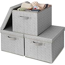 GRANNY SAYS Opbergboxen met deksel groot, pak van 2 stoffen opbergdozen