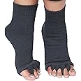 Aegon Foot Alignment Socks Cotton | 5 Toe Separator | For Foot Pain Relief | Bunion Corrector | Hallux Valgus | Plantar Fasciitis | 1 Pair (Grey)