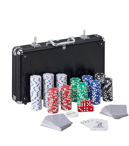 HUOLE Mallette De Poker 300 Pièces | Jeu De Poker 2 étages Et Dés