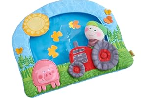 HABA 305222 - mata do zabawy wodnej, gospodarstwo rolne, mata do zabawy z wieloma elementami do zabawy do wspierania postrzegania i motoryki, zabawka dla dzieci od 6 miesięcy