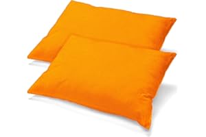 ‎AQUA-TEXTIL aqua-textil Classic Line Baumwoll Kissenbezug 2er-Set 40 x 80 cm orange Kissen Bezug Reißverschluss Jersey Kissenhülle