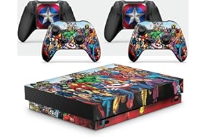 giZmoZ n gadgetZ GNG Xbox One X Marvel Étiquette autocollante Champ pour Console + 2 Kits pour manettes