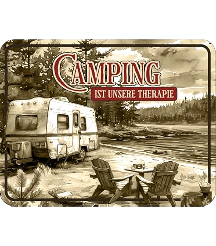 Camping Parkscheibe Mit Einkaufswagenchips - 'Es Gibt Viele Wege Zum Glück' Motiv