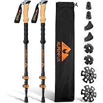 Altus Agrifoglio H30 Bastoncini Da Trekking E Trail Running, Regolabili In Alluminio, 3 Sezioni, Chiusura Click Lock, Punta Widia, Coppia, 60-125 Cm - 4