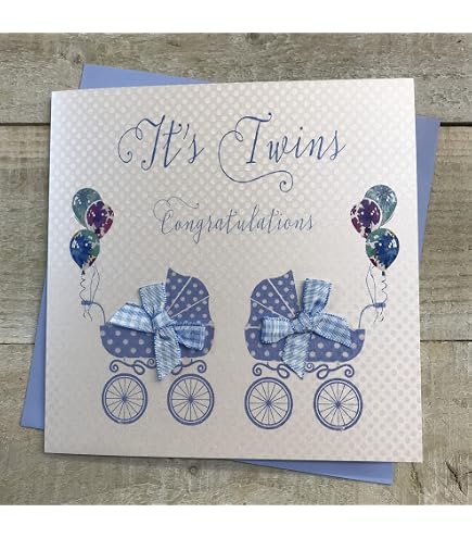 Hunts England Biglietto Auguri Nonni – Congratulations On The Twins! – 148x148 Mm Con Busta - 2