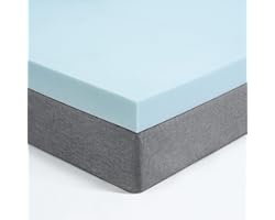 Recci Memory Foam Mattress Topper Single Bed, Pressure Relief Mattress Topper for Back Pain, Gel Infused Memory Foam Mattress