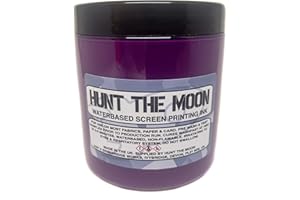 HUNT THE MOON Screen Printing Waterbased Ink for Fabric Paper & Card - 240ml - Seventies Purple