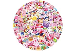SANMATIC Adesivi Kirby 100 pezzi per laptop, paraurti, bottiglie d'acqua, computer, telefono, elmetto, perfetti per adolescenti Ragazza Ragazzo Adulto