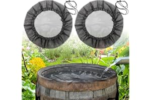 ‎VEGAMALL 2 Stück Regentonnen Netz Verstellbares Regentonnennetz 95CM Mit Zugkordel Schutz Vor Laub Insekt Parentasin