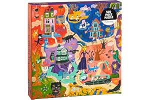 MUDPUPPY Welcome to Spooky Town 500 Piece Family Puzzle