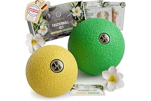 ‎HELDSON HELDSON® Premium Faszienball klein 2er Set [6cm & 8cm] - Faszien Ball hart - Faszienball für Füße - Massage Ball um Verspannungen in Nacken, Schulter zu lösen - Faszienkugel - Massageball Rücken