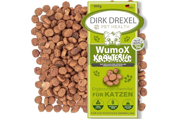 Dirk Drexel WumoX Herblis pour Chats | Gâteries aux extraits de Plantes | Nutrition Naturelle pour renforcer l'environnement intestinal | avec du Vrai Vermouth | Alternative Naturelle