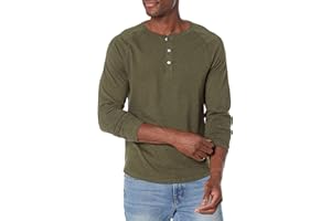 Amazon Essentials Camisa Henley de Manga Larga de Ajuste Entallado Hombre
