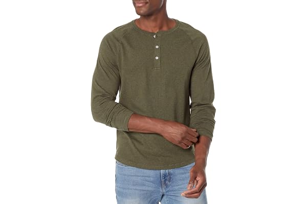 Amazon Essentials Chemise Henley à Manches Longues Coupe Ajustée Homme