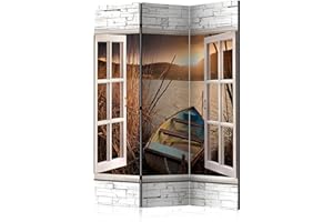 murando Paravento Finestra Paesaggio Stampa unilaterale su tela in TNT Parete Divisoria Interno Separatore Pieghevole Decorazioni