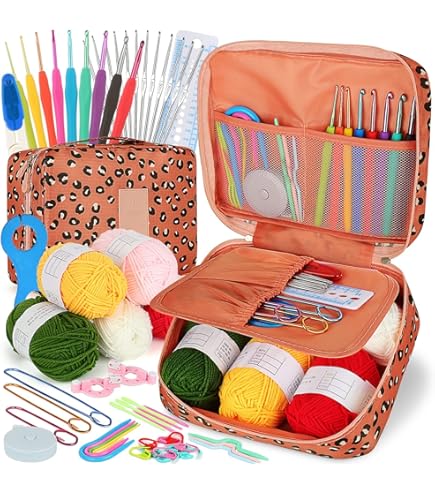 Aiguilles à Tricoter Colorées Kit TIMESETL 72Pcs Crochets à Tricoter De Différentes Tailles Aiguilles à Crochets En Aluminium Poignée En Caoutchouc Crochet Tricot Kit Complet Avec Trousse De Rangement